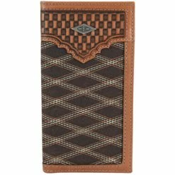 Best Pirce 🎁 Justin Rodeo Crisscross Stitch Leather Wallet For Men Brown 🎁