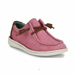 Promo ๐ Justin ๐ฉ Women's Hazer Lace-Up Casual ๐ Shoes - Moc Toe Pink ๐คฉ