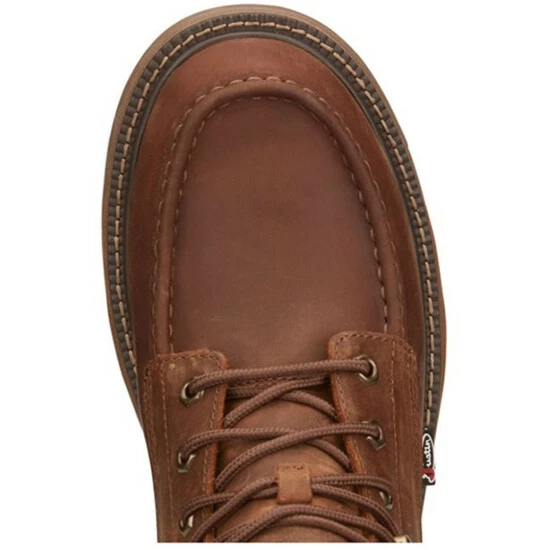 Hot Sale ๐ Justin Men's Rush Waterproof 6" Lace Up Nano Non-Comp Wedge Work ๐ฅพ Boots - Moc Toe Brown ๐ฅ 8 Hot Sale ๐ Justin Men's Rush Waterproof 6" Lace Up Nano Non-Comp Wedge Work ๐ฅพ Boots - Moc Toe Brown ๐ฅ - Image 6