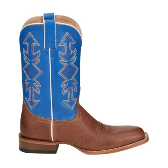 Best Sale ๐ Justin Men's Tan Dayne Punchy Buckskin Leather Western Boot - Square Toe Blue ๐ 4 Best Sale ๐ Justin Men's Tan Dayne Punchy Buckskin Leather Western Boot - Square Toe Blue ๐ - Image 2