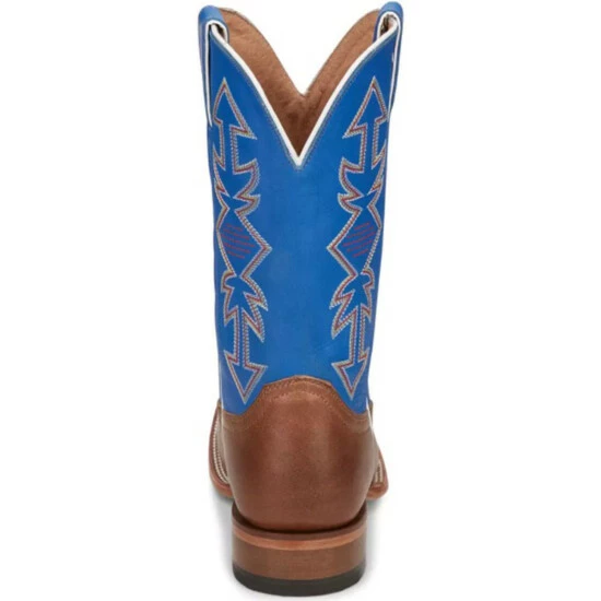 Best Sale ๐ Justin Men's Tan Dayne Punchy Buckskin Leather Western Boot - Square Toe Blue ๐ 7 Best Sale ๐ Justin Men's Tan Dayne Punchy Buckskin Leather Western Boot - Square Toe Blue ๐ - Image 5