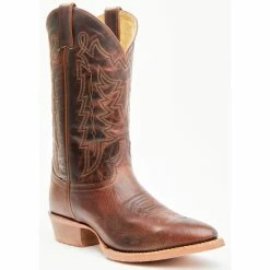 Hot Sale 🔔 Justin Men's Hayne Western 🥾 Boots - Round Toe Brown ✨