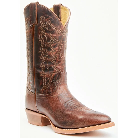Hot Sale 🔔 Justin Men's Hayne Western 🥾 Boots - Round Toe Brown ✨ 3 Hot Sale 🔔 Justin Men's Hayne Western 🥾 Boots - Round Toe Brown ✨