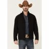 New 🎉 Justin Men's Solid Black Stillwater Logo Sleeve Zip-Front Fleece Jacket ✨ -Justin Shop unnamed file 1056