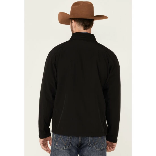 New ๐ Justin Men's Solid Black Stillwater Logo Sleeve Zip-Front Fleece Jacket โจ 6 New ๐ Justin Men's Solid Black Stillwater Logo Sleeve Zip-Front Fleece Jacket โจ - Image 4