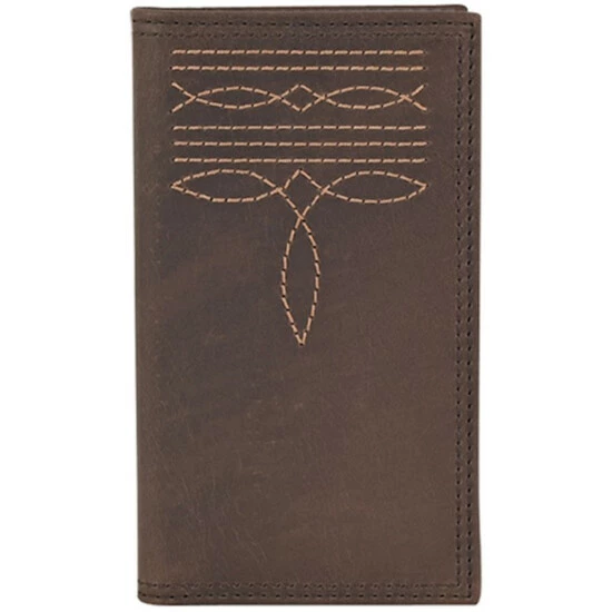 Brand new ๐งจ Justin Men's Jr Rodeo Leather Wallet Brown โจ 3 Brand new ๐งจ Justin Men's Jr Rodeo Leather Wallet Brown โจ