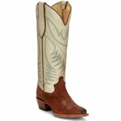 Justin Shop 6 Best reviews of ๐ฏ Justin ๐ฉ Women's Clara Underslung Suede Western ๐ฅพ Boots - Round Toe Brown ๐