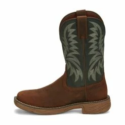 Coupon 💯 Justin Men's Rush Short Base Performance Western 🥾 Boots - Broad Square Toe Brown 👏 -Justin Shop unnamed file 1093
