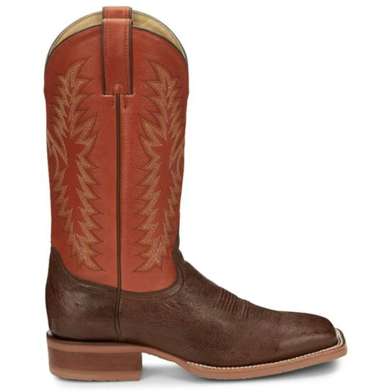 Brand new 🥰 Justin Men's McLane Western 🥾 Boots - Broad Square Toe Brown ✨ 4 Brand new 🥰 Justin Men's McLane Western 🥾 Boots - Broad Square Toe Brown ✨ - Image 2