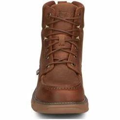 Deals 👏 Justin Men's Rush Waterproof 6" Lace Up Nano Comp Wedge Work 🥾 Boots - Moc Toe Brown 👏 -Justin Shop unnamed file 130