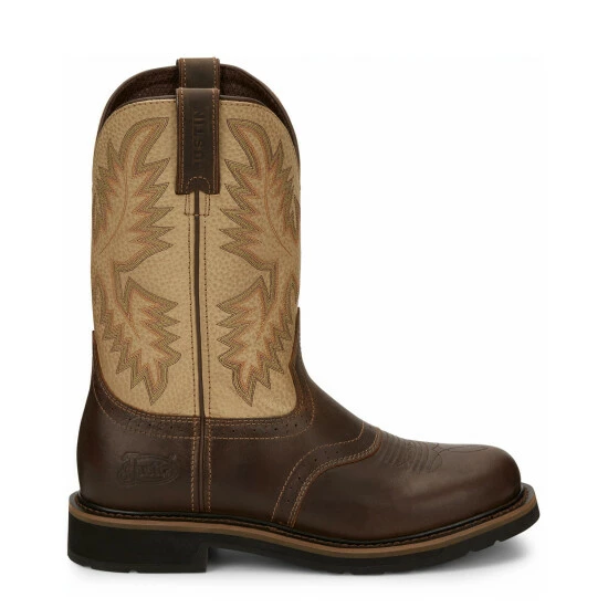 Hot Sale ❤️ Justin Men's Superintendent Western 🥾 Boots - Round Toe Brown 🥰 4 Hot Sale ❤️ Justin Men's Superintendent Western 🥾 Boots - Round Toe Brown 🥰 - Image 2