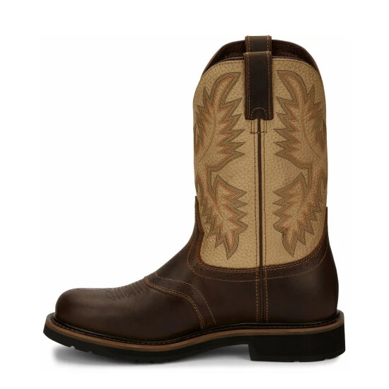Hot Sale ❤️ Justin Men's Superintendent Western 🥾 Boots - Round Toe Brown 🥰 5 Hot Sale ❤️ Justin Men's Superintendent Western 🥾 Boots - Round Toe Brown 🥰 - Image 3