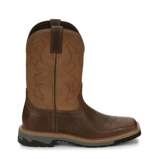 Wholesale โจ Justin Men's Carbide Western Work ๐ฅพ Boots - Soft Toe Brown ๐ฅ 4 Wholesale โจ Justin Men's Carbide Western Work ๐ฅพ Boots - Soft Toe Brown ๐ฅ - Image 2