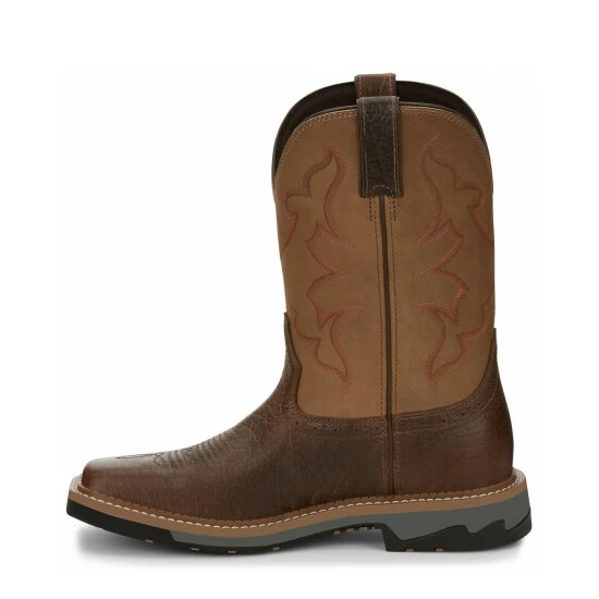 Wholesale โจ Justin Men's Carbide Western Work ๐ฅพ Boots - Soft Toe Brown ๐ฅ 5 Wholesale โจ Justin Men's Carbide Western Work ๐ฅพ Boots - Soft Toe Brown ๐ฅ - Image 3