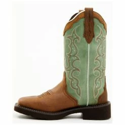 Top 10 ⌛ Justin 👩 Women's Raya Turquoise Western 🥾 Boots - Square Toe Brown 😉 -Justin Shop unnamed file 23