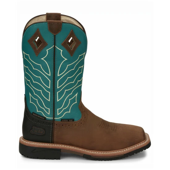 Coupon ๐ Justin Men's Derrickman Western Work ๐ฅพ Boots - Steel Toe Lt Brown ๐ 4 Coupon ๐ Justin Men's Derrickman Western Work ๐ฅพ Boots - Steel Toe Lt Brown ๐ - Image 2