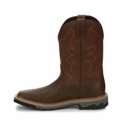 Budget 🧨 Justin Men's Carbide Western Work 🥾 Boots - Soft Toe Brown ⌛ -Justin Shop unnamed file 247
