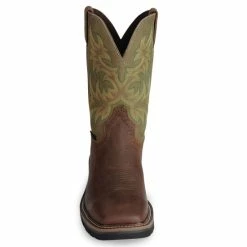 Promo ✨ Justin Men's Stampede Driller Brown Work 🥾 Boots - Steel Toe Waxed Brn 🎁 -Justin Shop unnamed file 278