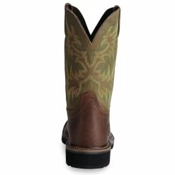 Promo ✨ Justin Men's Stampede Driller Brown Work 🥾 Boots - Steel Toe Waxed Brn 🎁 -Justin Shop unnamed file 281