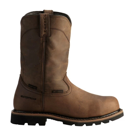 Cheap ๐ Justin Men's Pulley Waterproof MetGuard Pull-On Work ๐ฅพ Boots - Composite Toe Brown ๐ 4 Cheap ๐ Justin Men's Pulley Waterproof MetGuard Pull-On Work ๐ฅพ Boots - Composite Toe Brown ๐ - Image 2
