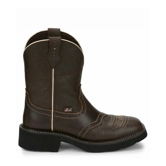 Best deal 🤩 Justin 👩 Women's Mandra Brown Western 🥾 Boots - Square Toe Dark Brown 🤩 4 Best deal 🤩 Justin 👩 Women's Mandra Brown Western 🥾 Boots - Square Toe Dark Brown 🤩 - Image 2