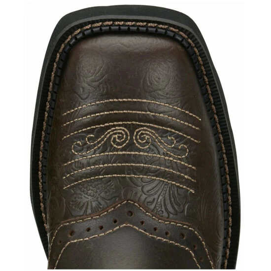 Best deal 🤩 Justin 👩 Women's Mandra Brown Western 🥾 Boots - Square Toe Dark Brown 🤩 8 Best deal 🤩 Justin 👩 Women's Mandra Brown Western 🥾 Boots - Square Toe Dark Brown 🤩 - Image 6