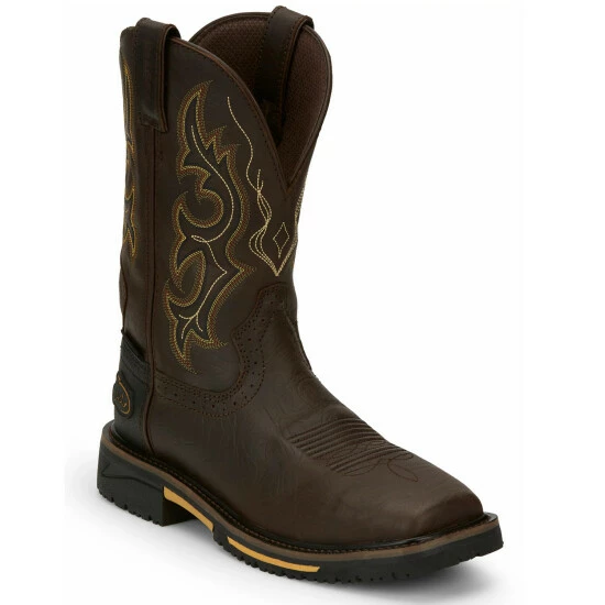 Promo ๐ Justin Men's Joist Waterproof Western Work ๐ฅพ Boots - Soft Toe Distressed Brown ๐งจ 3 Promo ๐ Justin Men's Joist Waterproof Western Work ๐ฅพ Boots - Soft Toe Distressed Brown ๐งจ