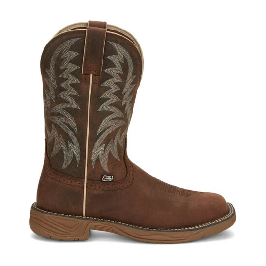 Wholesale ๐ Justin Men's Rush Short Base Performance Western ๐ฅพ Boots - Broad Square Toe Brown ๐คฉ 4 Wholesale ๐ Justin Men's Rush Short Base Performance Western ๐ฅพ Boots - Broad Square Toe Brown ๐คฉ - Image 2