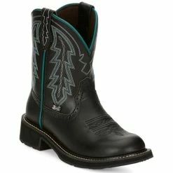 Brand new 🧨 Justin 👩 Women's Lyla Western 🥾 Boots - Round Toe Black ✨