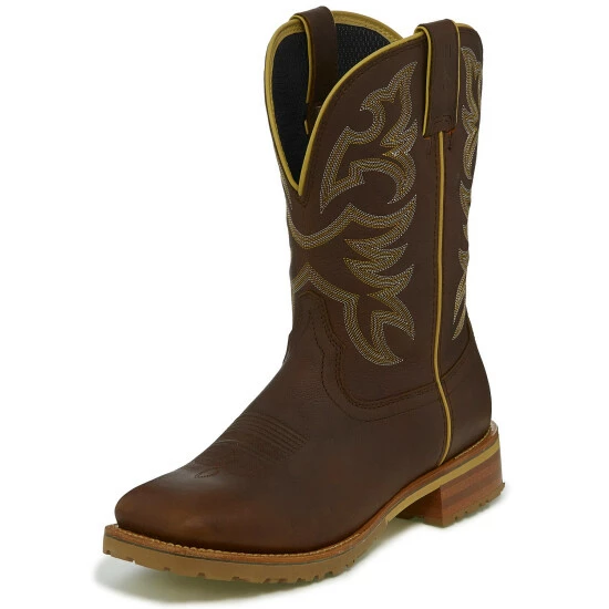 Outlet ๐งจ Justin Men's Marshal Whiskey Western Work ๐ฅพ Boots - Square Toe Cognac ๐ฅ 4 Outlet ๐งจ Justin Men's Marshal Whiskey Western Work ๐ฅพ Boots - Square Toe Cognac ๐ฅ - Image 2