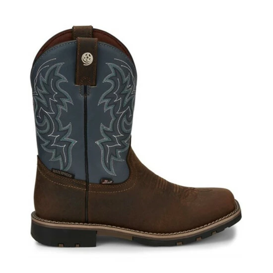 Deals โญ Justin Men's Waterproof Western Work ๐ฅพ Boots - Soft Toe Chocolate ๐ 4 Deals โญ Justin Men's Waterproof Western Work ๐ฅพ Boots - Soft Toe Chocolate ๐ - Image 2