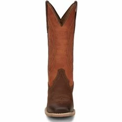 Promo ✔️ Justin 👩 Women's Breakaway Moka Western 🥾 Boots - Broad Square Toe Tan 🌟 -Justin Shop unnamed file 360