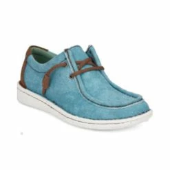 Wholesale 👏 Justin 👩 Women's Hazer Lace-Up Casual 👟 Shoes - Moc Toe Turquoise 🔔