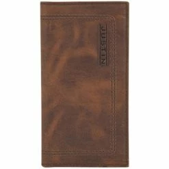 Flash Sale 🥰 Justin Men's Rodeo Leather Wallet Brown 🎉