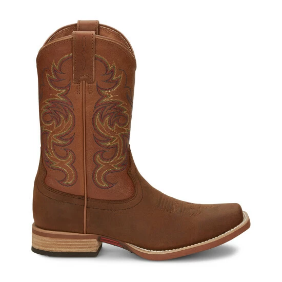Wholesale ✨ Justin Men's Cowman Cognac Western 🥾 Boots - Broad Square Toe ✨ 4 Wholesale ✨ Justin Men's Cowman Cognac Western 🥾 Boots - Broad Square Toe ✨ - Image 2
