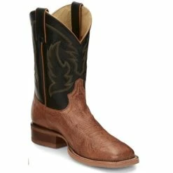 Cheapest ๐ Justin Men's McLane Western ๐ฅพ Boots - Broad Square Toe Brown ๐