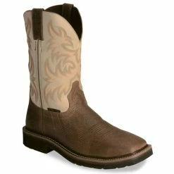 Hot Sale 🥰 Justin Men's Stampede Driller Copper Electrical Hazard Work 🥾 Boots - Steel Toe 💯