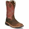 New ✔️ Justin Men's Dalhart Waterproof Western Work 🥾 Boots - Nano Composite Toe Brown ❤️