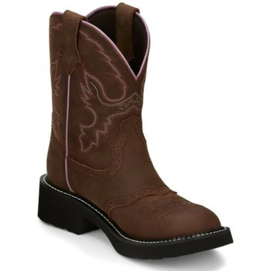Discount 🥰 Justin 👩 Women's Gemma Western 🥾 Boots - Round Toe Distressed Brown 🔥 3 Discount 🥰 Justin 👩 Women's Gemma Western 🥾 Boots - Round Toe Distressed Brown 🔥