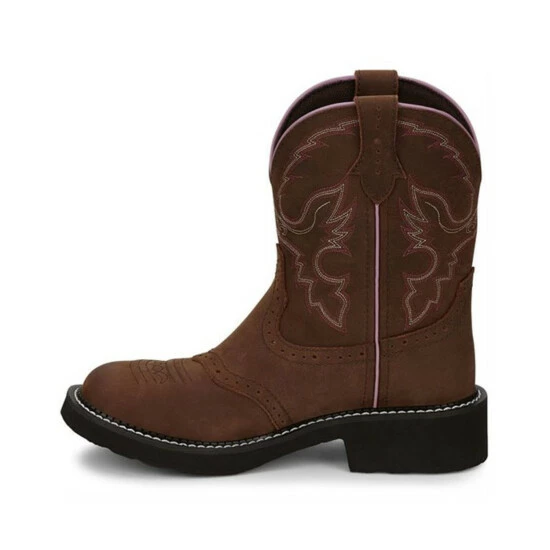 Discount 🥰 Justin 👩 Women's Gemma Western 🥾 Boots - Round Toe Distressed Brown 🔥 5 Discount 🥰 Justin 👩 Women's Gemma Western 🥾 Boots - Round Toe Distressed Brown 🔥 - Image 3