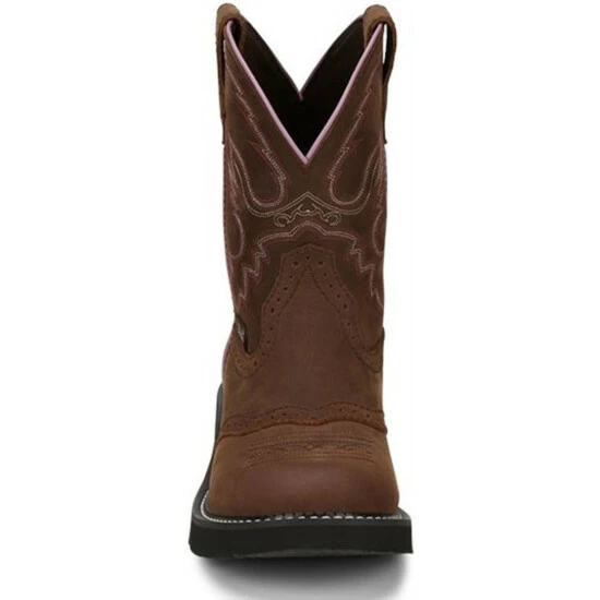 Discount 🥰 Justin 👩 Women's Gemma Western 🥾 Boots - Round Toe Distressed Brown 🔥 6 Discount 🥰 Justin 👩 Women's Gemma Western 🥾 Boots - Round Toe Distressed Brown 🔥 - Image 4