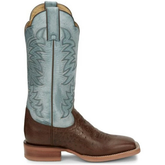 Outlet ๐ Justin ๐ฉ Women's Ralston Exotic Smooth Ostrich Skin Western ๐ฅพ Boots - Square Toe Chocolate ๐ 4 Outlet ๐ Justin ๐ฉ Women's Ralston Exotic Smooth Ostrich Skin Western ๐ฅพ Boots - Square Toe Chocolate ๐ - Image 2