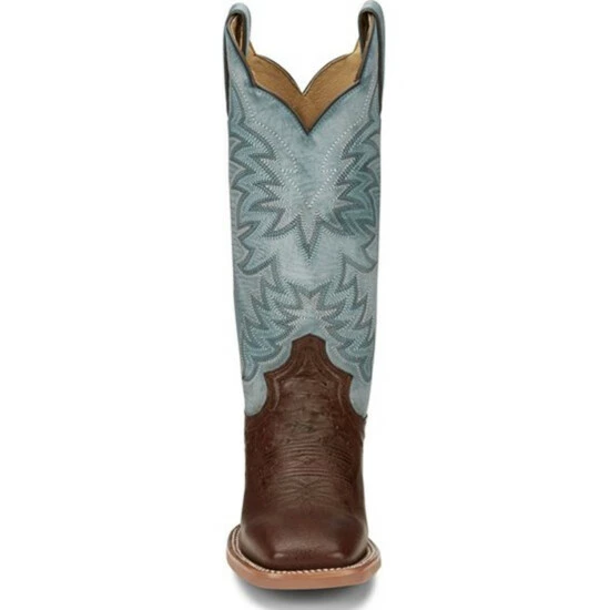 Outlet ๐ Justin ๐ฉ Women's Ralston Exotic Smooth Ostrich Skin Western ๐ฅพ Boots - Square Toe Chocolate ๐ 6 Outlet ๐ Justin ๐ฉ Women's Ralston Exotic Smooth Ostrich Skin Western ๐ฅพ Boots - Square Toe Chocolate ๐ - Image 4