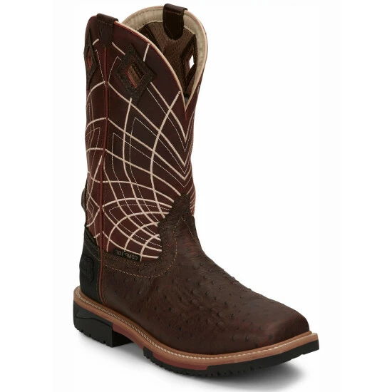 Outlet 💯 Justin Men's Derrickman Western Work 🥾 Boots - Composite Toe Cognac ✔️ 3 Outlet 💯 Justin Men's Derrickman Western Work 🥾 Boots - Composite Toe Cognac ✔️