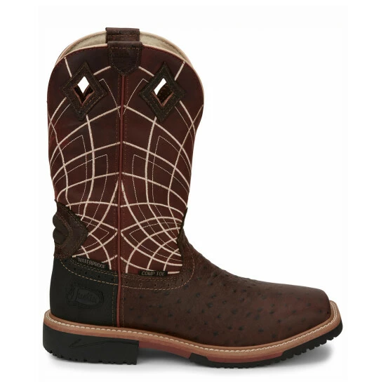 Outlet 💯 Justin Men's Derrickman Western Work 🥾 Boots - Composite Toe Cognac ✔️ 4 Outlet 💯 Justin Men's Derrickman Western Work 🥾 Boots - Composite Toe Cognac ✔️ - Image 2