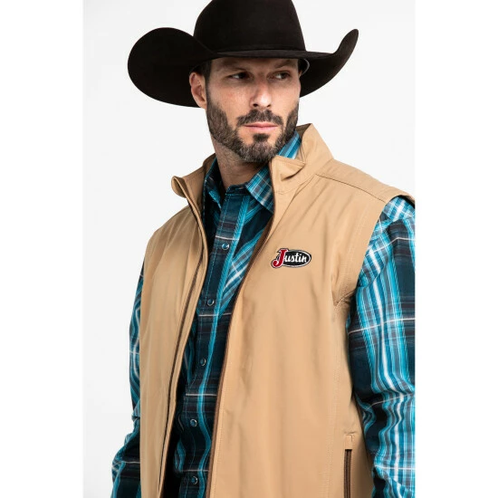 Hot Sale ๐ Justin Men's Khaki Fleece Laminated Vest Beige/khaki ๐ฏ 7 Hot Sale ๐ Justin Men's Khaki Fleece Laminated Vest Beige/khaki ๐ฏ - Image 5