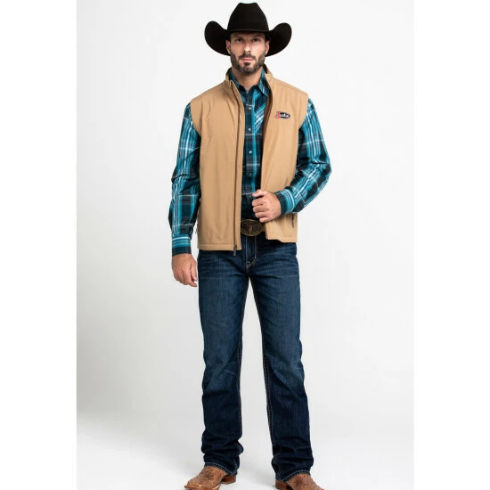 Hot Sale ๐ Justin Men's Khaki Fleece Laminated Vest Beige/khaki ๐ฏ 8 Hot Sale ๐ Justin Men's Khaki Fleece Laminated Vest Beige/khaki ๐ฏ - Image 6