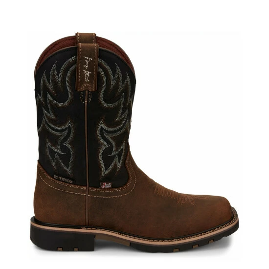 Best deal ๐ Justin Men's Fireman Black Western ๐ฅพ Boots - Square Toe Tan โค๏ธ 4 Best deal ๐ Justin Men's Fireman Black Western ๐ฅพ Boots - Square Toe Tan โค๏ธ - Image 2