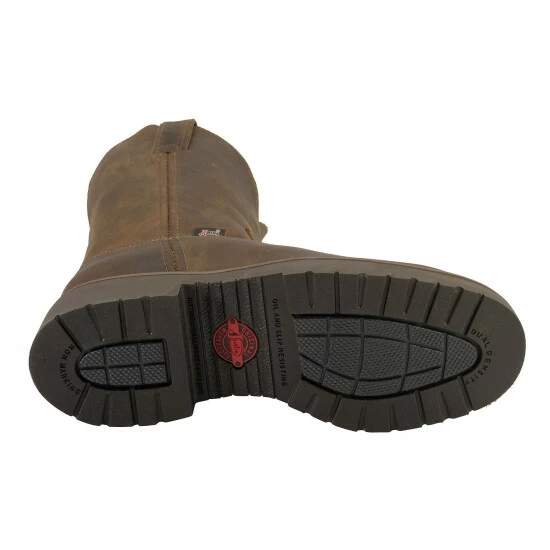 Flash Sale ❤️ Justin Men's J-Max Balusters Electrical Hazard Pull-On Work 🥾 Boots - Steel Toe Chocolate 💯 7 Flash Sale ❤️ Justin Men's J-Max Balusters Electrical Hazard Pull-On Work 🥾 Boots - Steel Toe Chocolate 💯 - Image 5