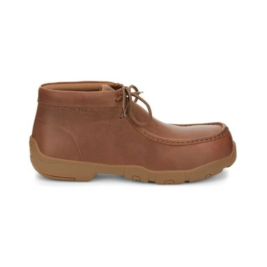 Cheapest ๐งจ Justin Men's Cappie Brown Cowhide Leather Alloy Safety Lace-Up ๐ Shoe - Moc Toe โญ 4 Cheapest ๐งจ Justin Men's Cappie Brown Cowhide Leather Alloy Safety Lace-Up ๐ Shoe - Moc Toe โญ - Image 2